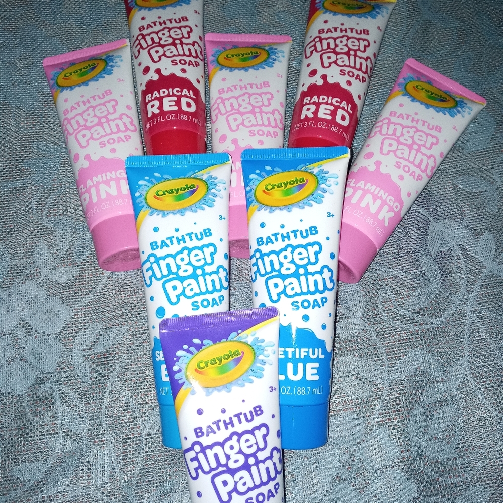 Bath finger paint soaps.